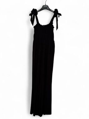 H&M Black Tie-Shoulder Maxi Jumper Romper - Women 6/S